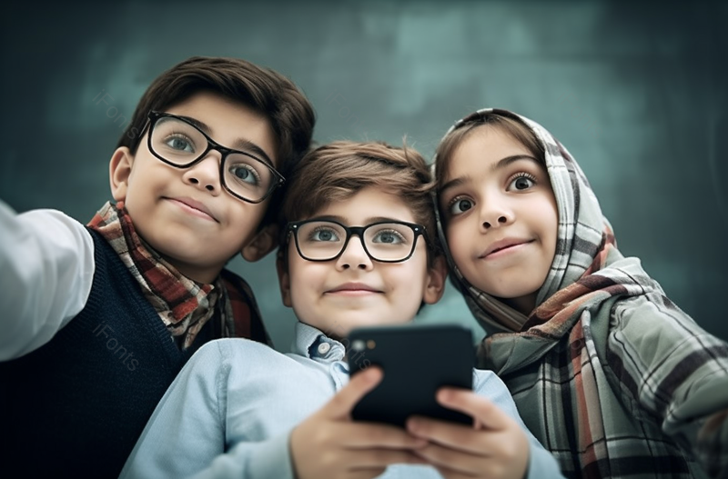 外国青少年学生两个戴眼镜的男孩和女孩子合拍摄影图,高清,摄影图,摄影图片,图片大全,摄影图免费下载